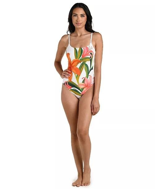 La Blanca Jungle Blossom Beaded One‑Piece Swimsuit Multi 10 NWT $160