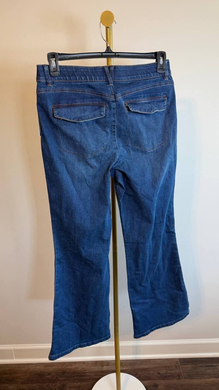Democracy Women’s Ab Solution Skyrise Bootcut Trouser Jeans Blue Size 10P NWT