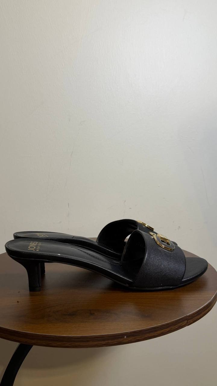 Jones New York Black Man‑Made Dress Sandals 10M New in Box $69.50