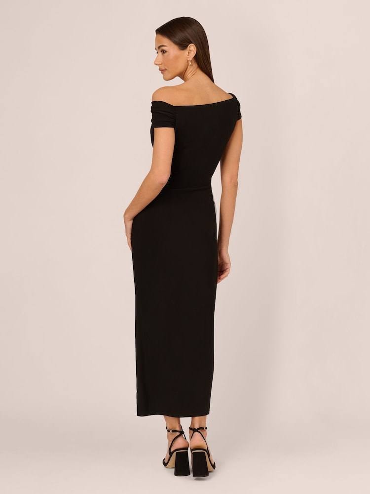 Adrianna Papell Matte Jersey Long Black Dress – Size 6 – NWT – $229