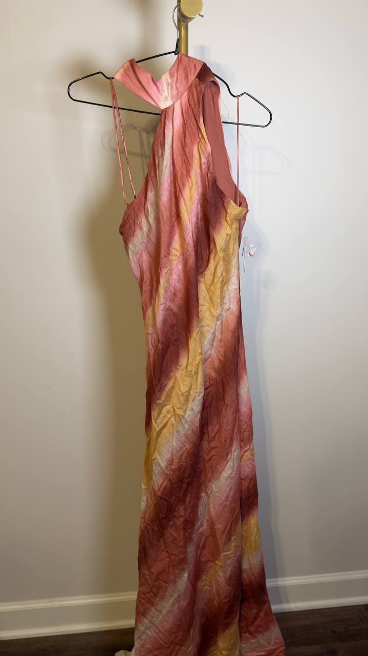 Taylor  Women’s  Printed  One‑Shoulder  Dress  Pink  Cantaloupe  8  NWT  $139