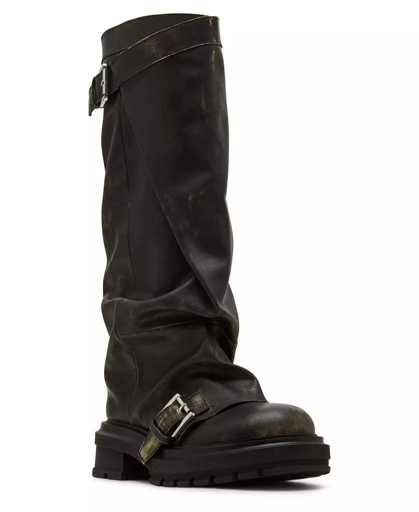 Madden Girl Restore Slouchy Lug Sole Moto Boots 6 Man‑Made$115 NWT