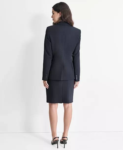 DKNY Women’s Single‑Button Long‑Sleeve Notch‑Lapel Blazer Black 6 NWOT $120