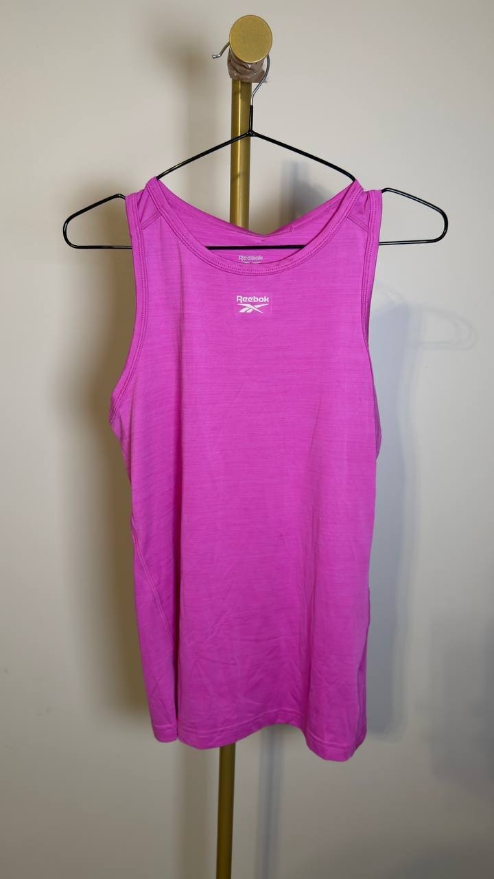 Reebok Women’s Marled Performance Tank Top Vector Virtual Pink Heather S NWT $20
