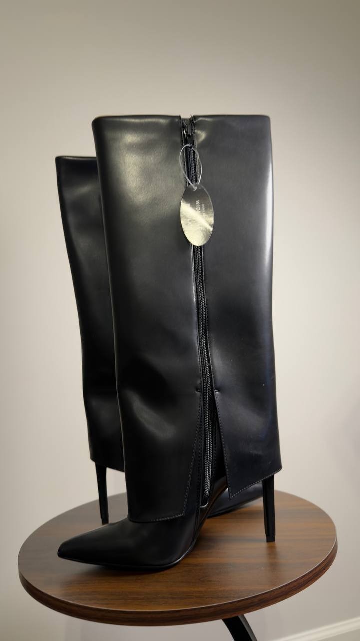 I.N.C.  Cuffed  Dress  Boots  Black  Man‑Made  6M  New  No  Box  $129.90