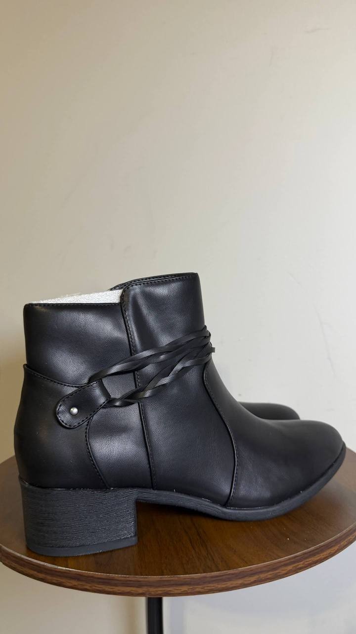 Style&Co Black Polyurethane Booties 8.5M New in Box MSRP $79.90