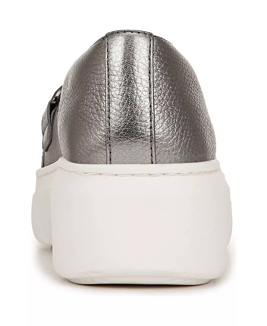 Naturalizer Daphne Sneakers 9M Pewter Leather Slip‑On Comfort NIB msrp$120