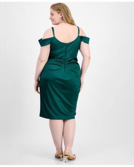 Driftwood Women’s Dress-Size-14W-Off‑Shoulder Spaghetti Strap-Black-Damaged- $99