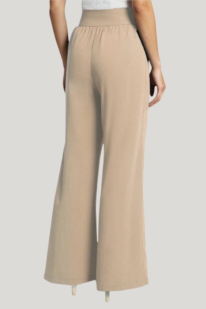 Three Dots Women’s Mariam Pant Light Taupe Pull On Straight Leg Size XL NWOT $88