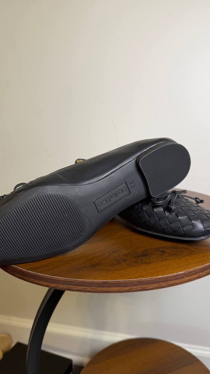 Style & Co Baileyy Woven Snip Toe Ballet Flats Black Women’s 5.5 NWB $59.90