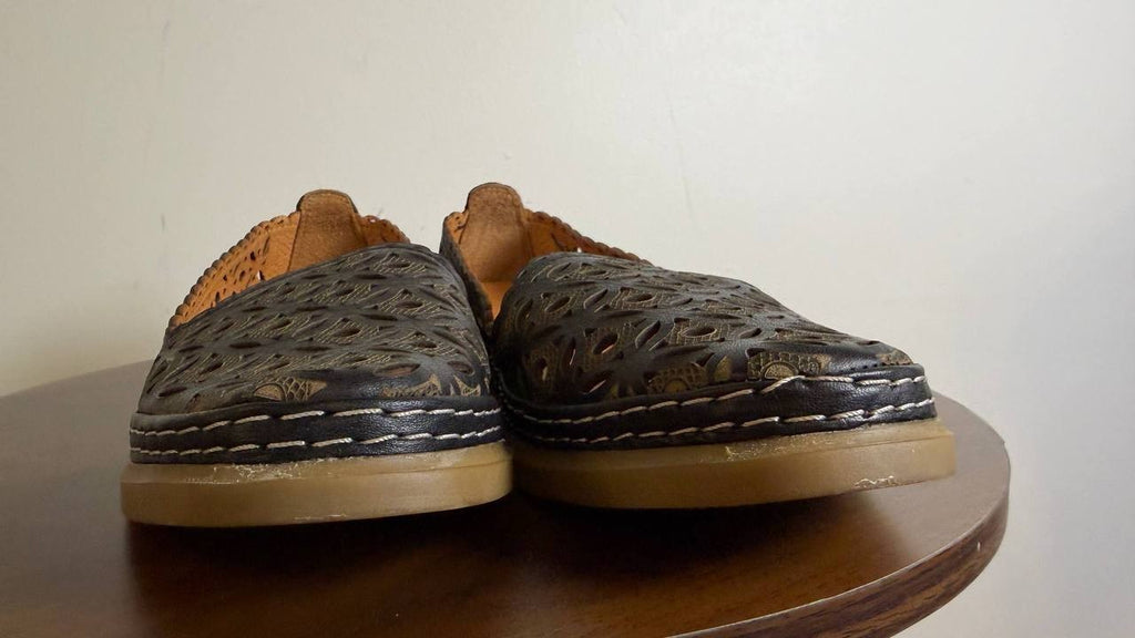 Cools 21 Flats 7.5 Black Leather Comfort Shoes New in Box