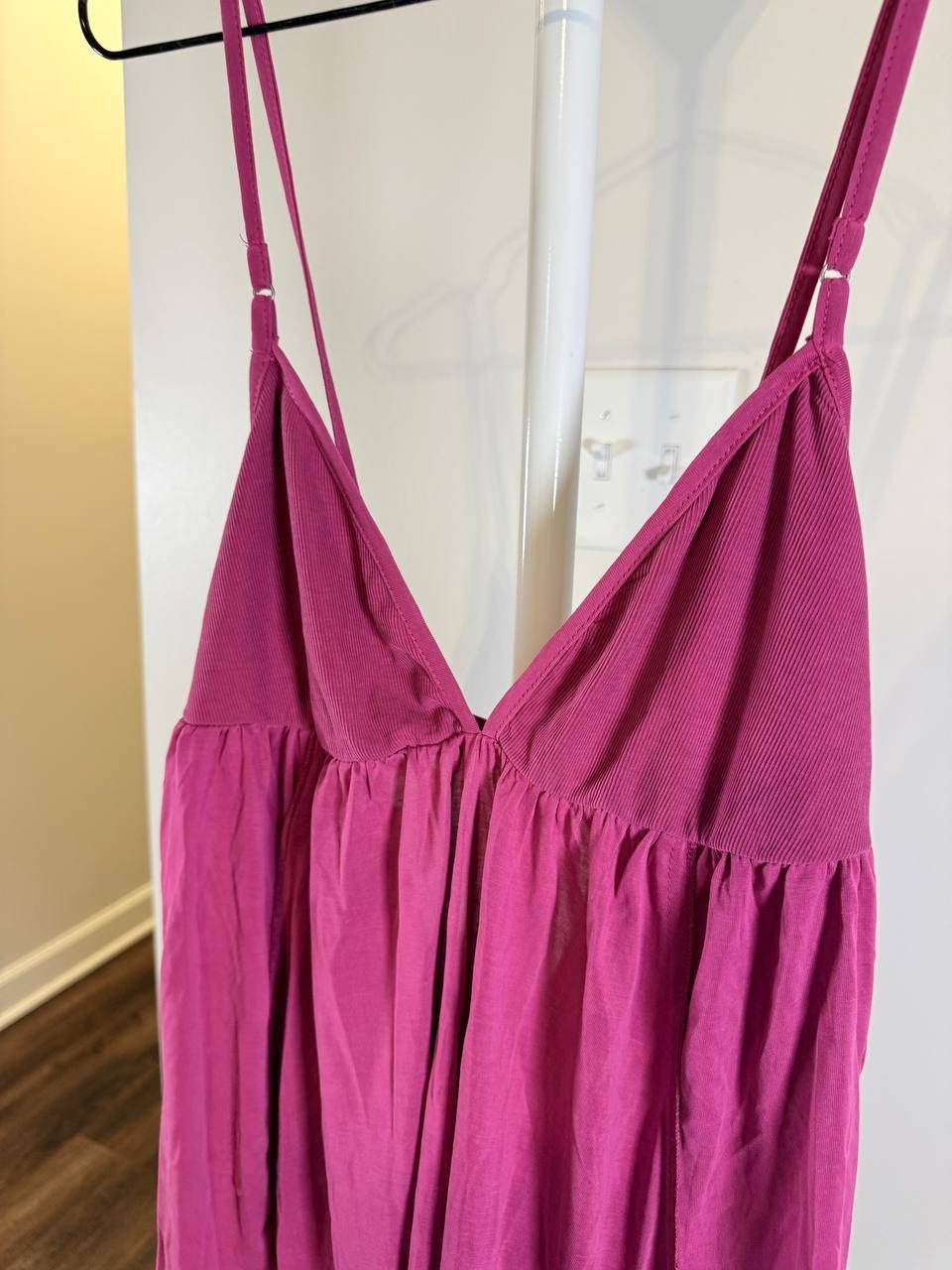 Free People Trixie Rib Jersey Tunic Top –Pink– Size L – NWT – $68