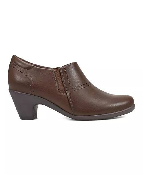 Easy Spirit Caine Booties 8W Dark Brown Side‑Zip Round Toe NIB msrp$95