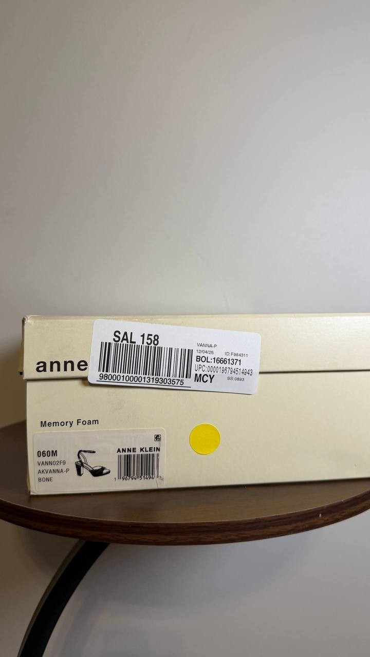 Anne Klein Dress Sandals 6M Bone Man-Made New in Box MSRP $119