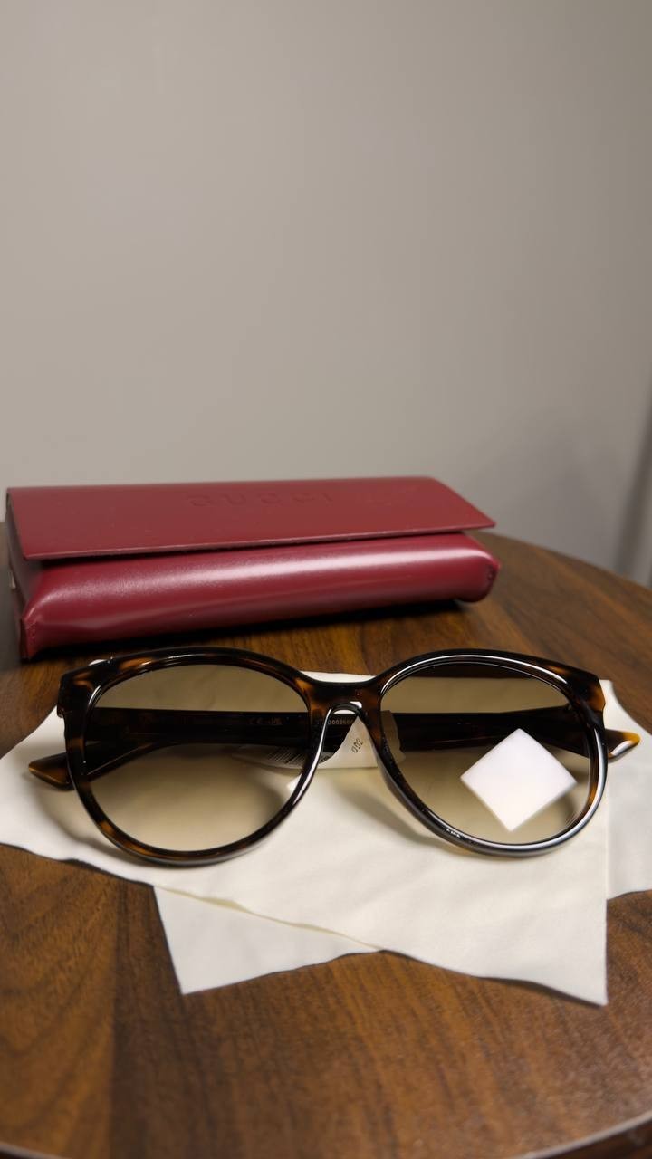 Gucci  Cat  Eye  Sunglasses  Havana  OS  NWT  $305