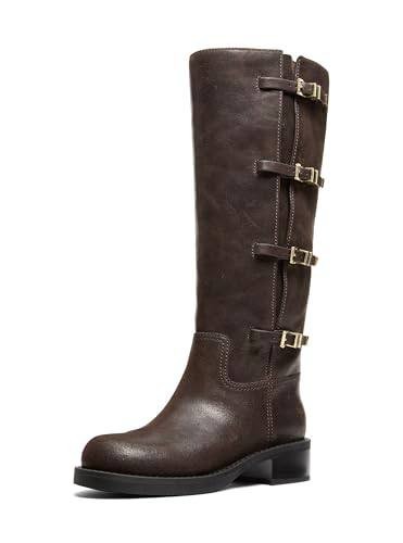 Michael Kors Block Heel Boots Chocolate 8 M New $295.00