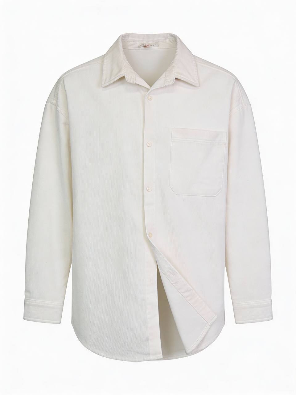 Ultra Flirt White Ribbed Cotton Shirt – Size L – NWOT