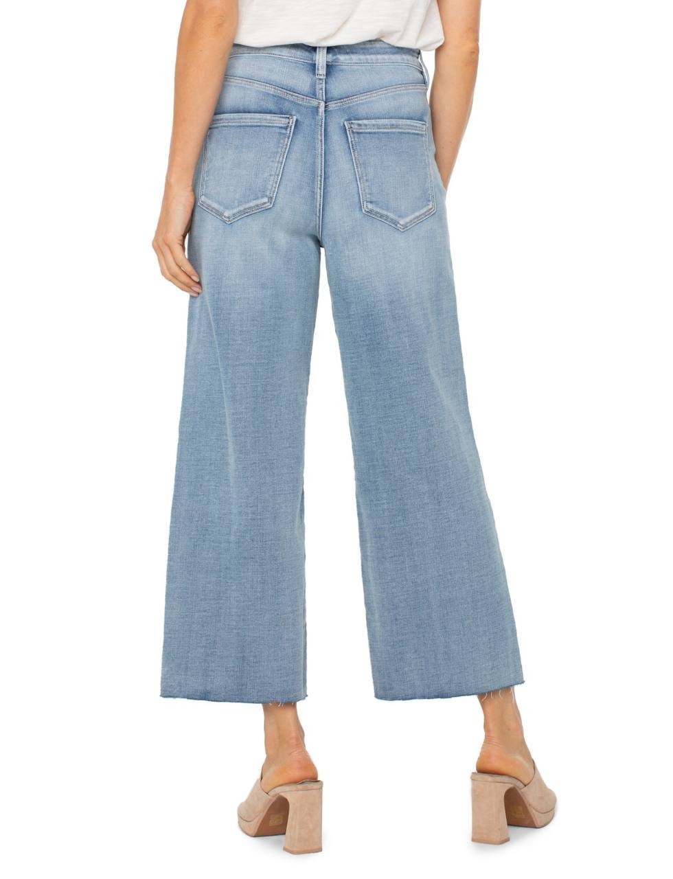 Liverpool Stride Hi-Rise Wide Leg Crop Jeans - Weir Canyon, Size 2 NWT