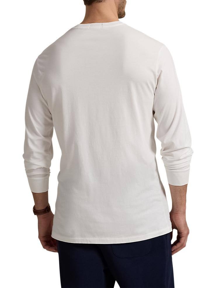 Polo Ralph Lauren Big & Tall Logo Jersey Long Sleeve T‑Shirt White XLT NWT