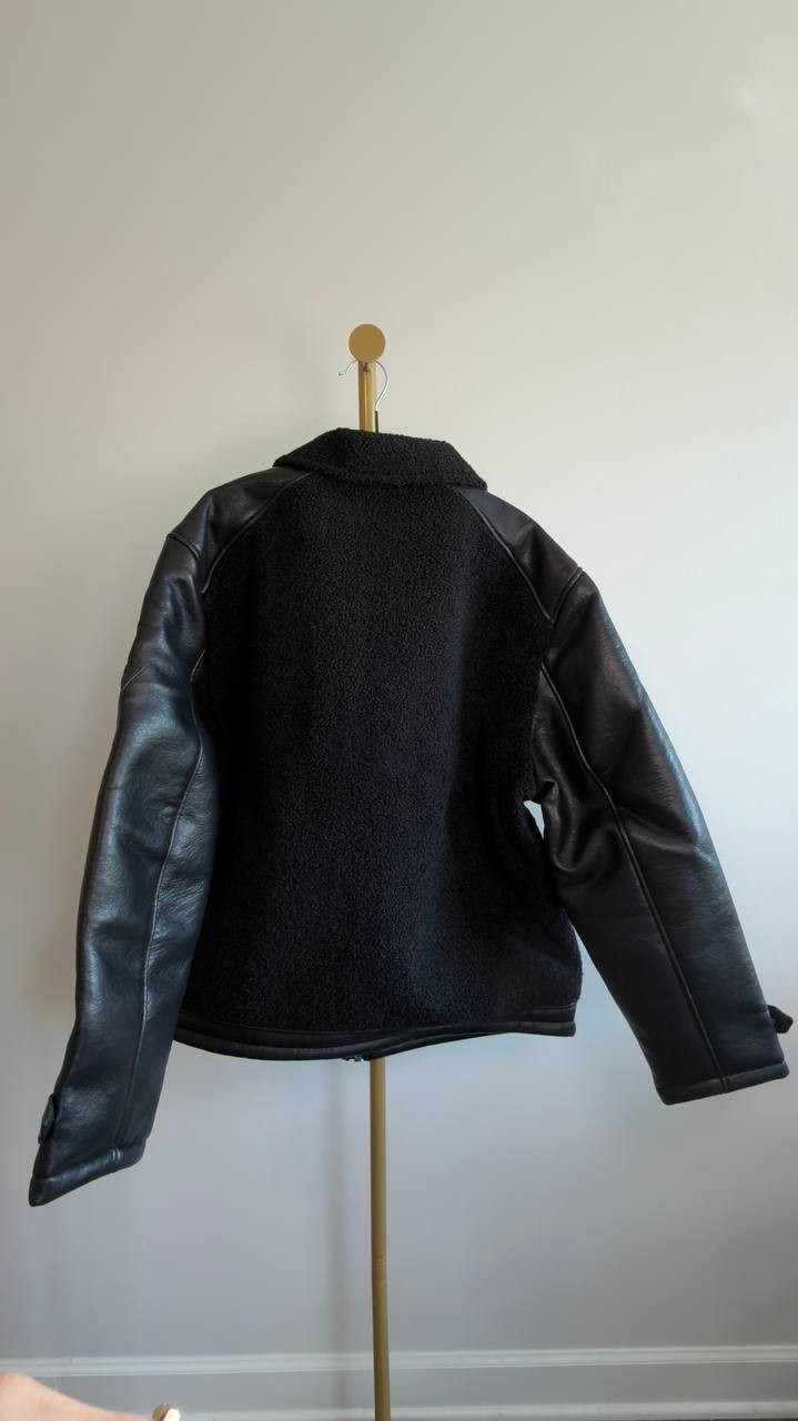 GUESS Men’s Ren Bonded Faux Sherpa Jacket Jet Black XXL NWT $238