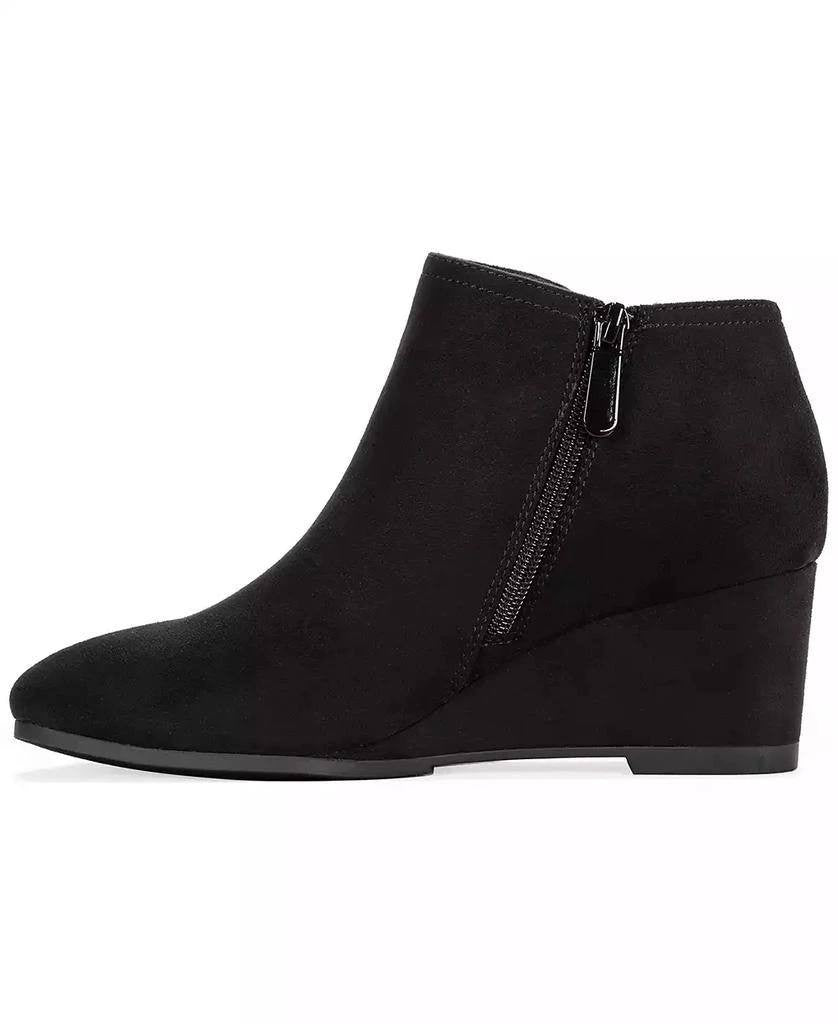 Style & Co Poppyy Wedge Heel Booties – Black – Size 6.5M – Microfiber–New in Box