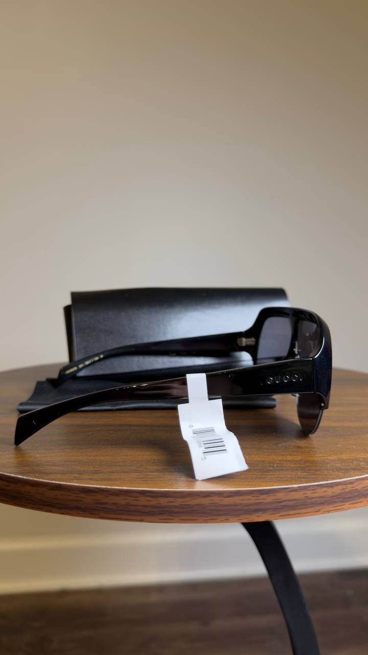Gucci Women’s 99mm Oversize Shield Sunglasses Black NWT $430