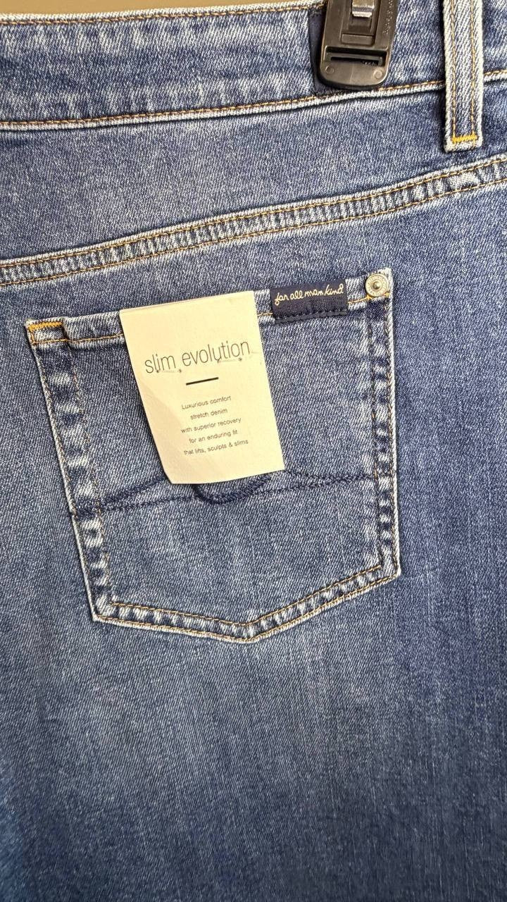 7 For All Mankind Mid Roll Denim Shorts Sea Star Dark Blue 32 NWT $88