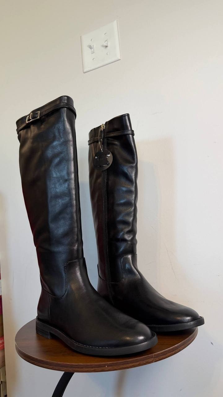 INC Britta Women’s Riding Boots Black 8.5M Leather $189.90 NWB