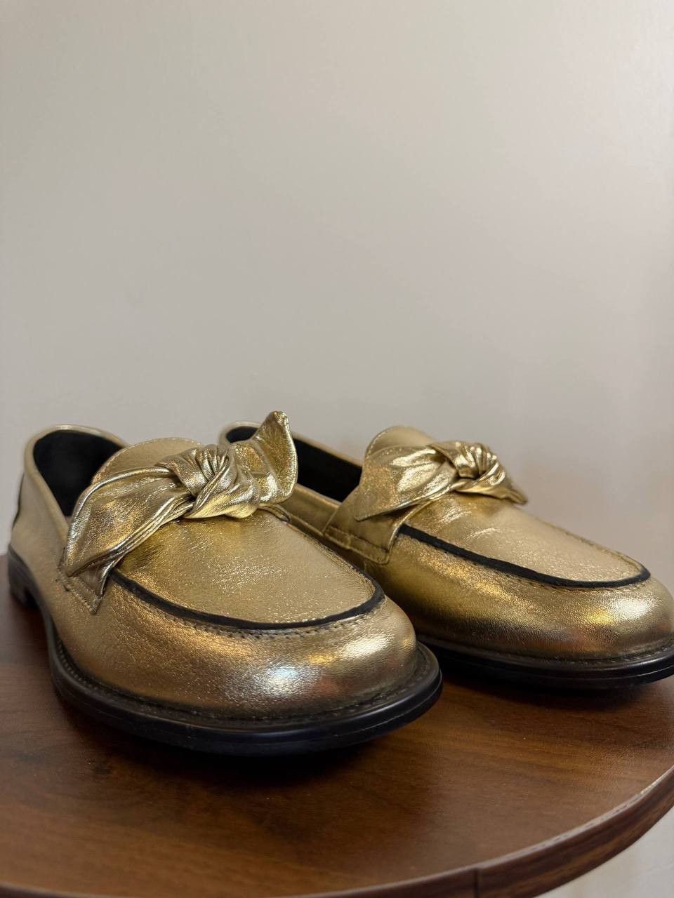 Arezzo Cassidy Leather Loafers – Platino – Size 7B – NIB