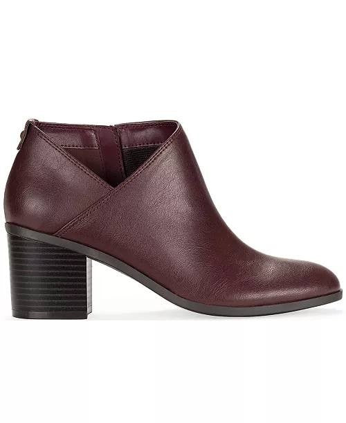 Style & Co Felaa Women’s Asymmetrical Booties Port Wine 8.5M Man‑Made $79.90 NWB