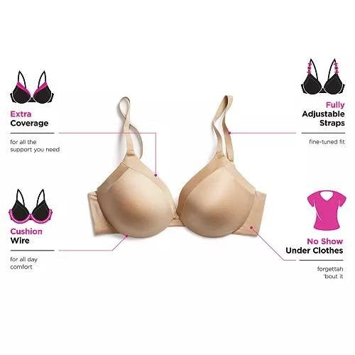 Maidenform Comfort Devotion Extra Coverage Shaping Underwire Bra 9436 – Size 36D