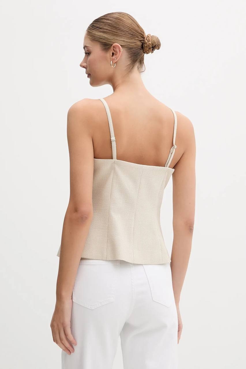 DKNY Women’s Top UD5JS043 Beige Size 16 NWT $99