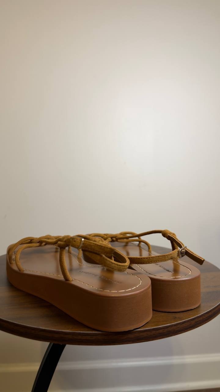Loeffler Randall Platform Sandals Cacao 8 New $275.00