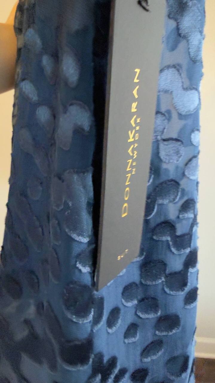 Donna Karan NY Cap‑Sleeve Silk‑Blend Burnout Blouse Blue S/P NWT $129
