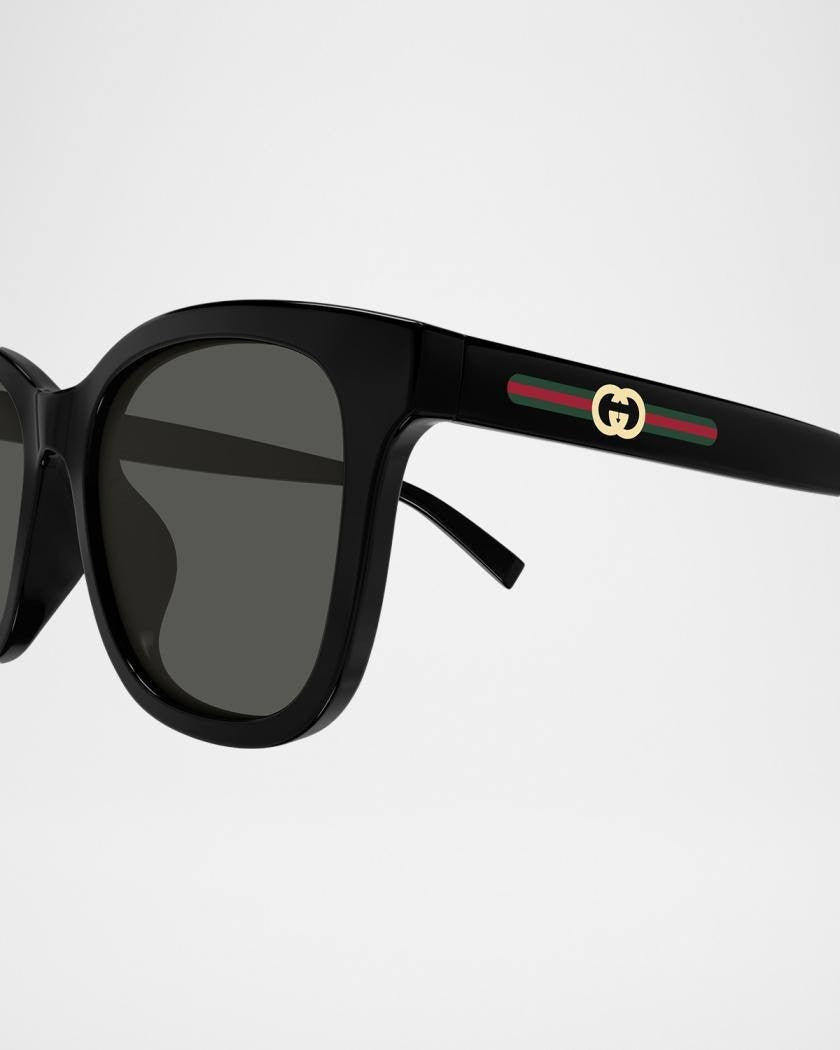 Gucci  Women’s  Acetate  Square  Sunglasses  Black  OS  NWT  $305