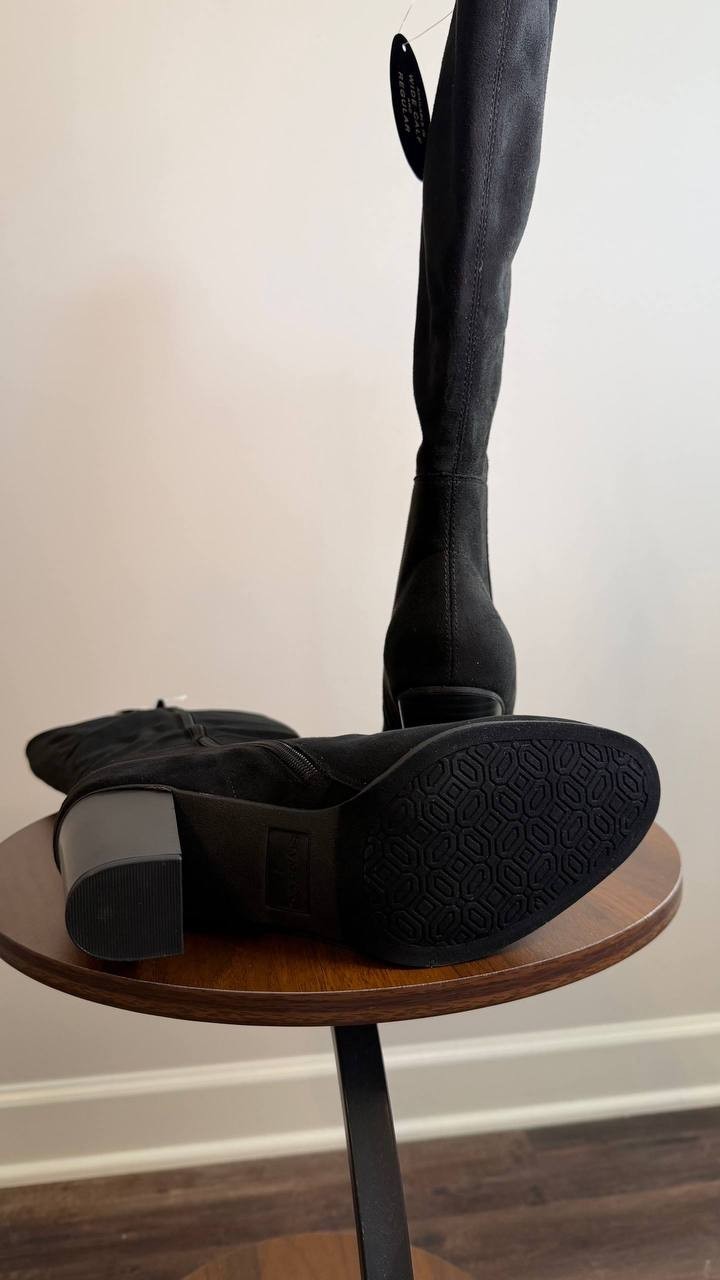 Style & Co Addyy Knee High Dress Boots Black 8M Synthetic $89.90 NWB