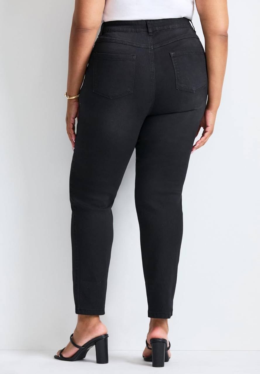 Avenue Butter Denim Jeans – Size 16 Tall – NWT – Black Straight Leg Stretch Plus