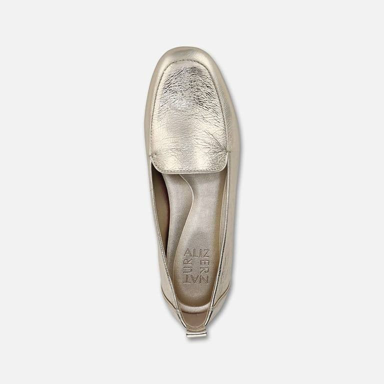 Naturalizer Jordyn Loafer Champagne 7.5W Leather Comfort Slip‑On $125 NWOB