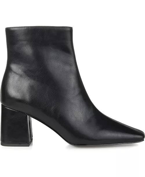 Journee Collection Women’s Haylinn Block Heel Dress Booties – Black – Size 11