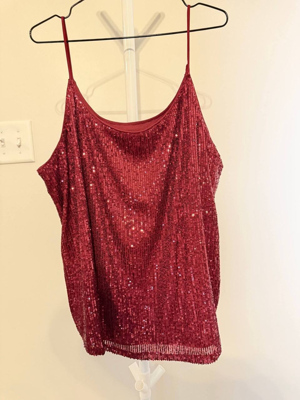 Bar III Red Sparkle Top – Size XXL – NWT – MSRP$59