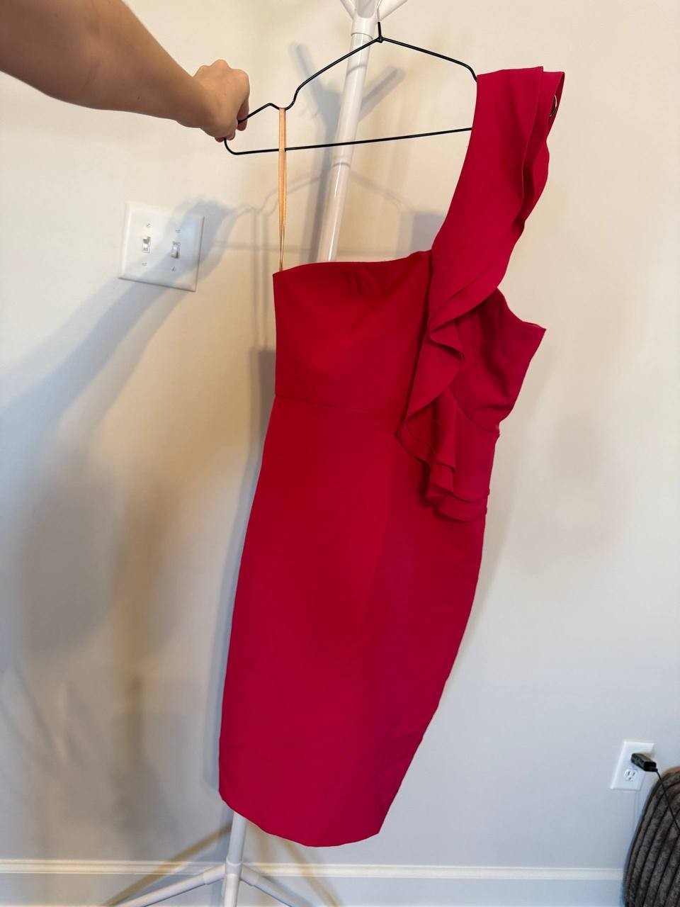 Laundry by Shelli Segal One‑Shoulder Knit Cocktail Dress – Size 0 – Pre‑Owned