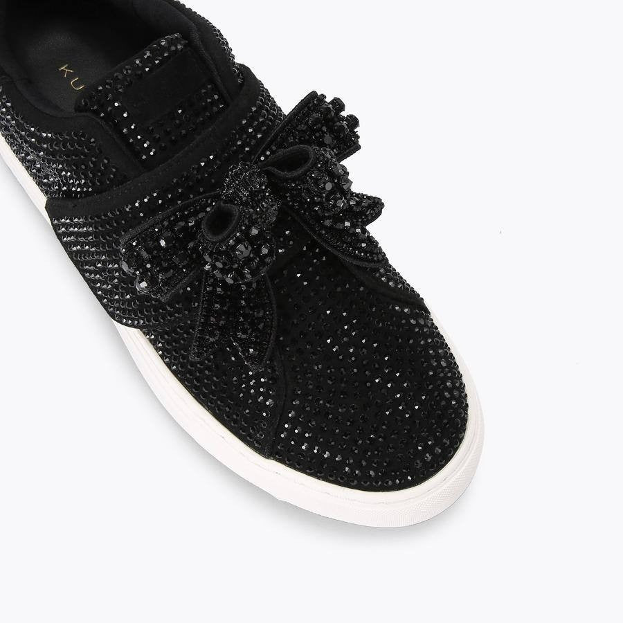 Kurt Geiger Black Fabric Sneakers 9 New in Box $72
