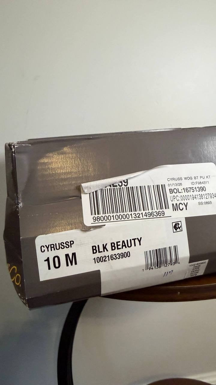 Style & Co Cyruss Tall Boots 10M Black Wedge Round Toe Memory Foam NIB msrp$99