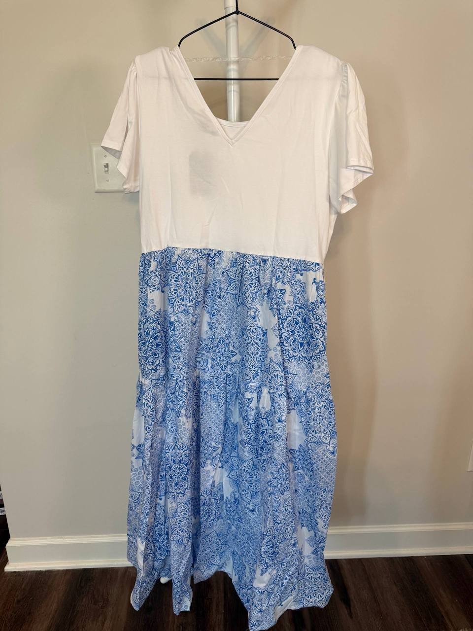 Nautica Jeans Sleeveless Tiered Floral Dress – Size L/G – NWT