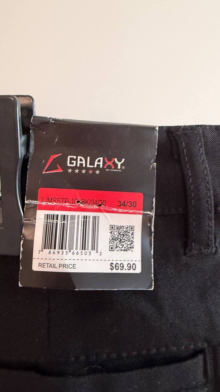 Galaxy by Harvic Men’s Super Stretch Slim Fit Chino Pants 34/30 $69.90 NWT
