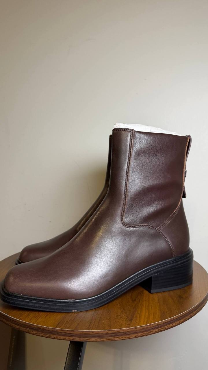 Franco Sarto Gracely Ankle Boot Brown Leather Women’s 8.5M NWB $175
