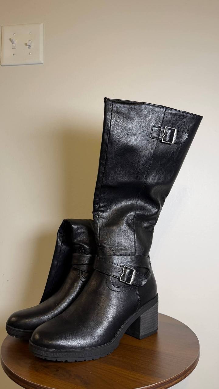 Dr. Scholl’s Synthetic High Boots 8M Black New in Box MSRP $160