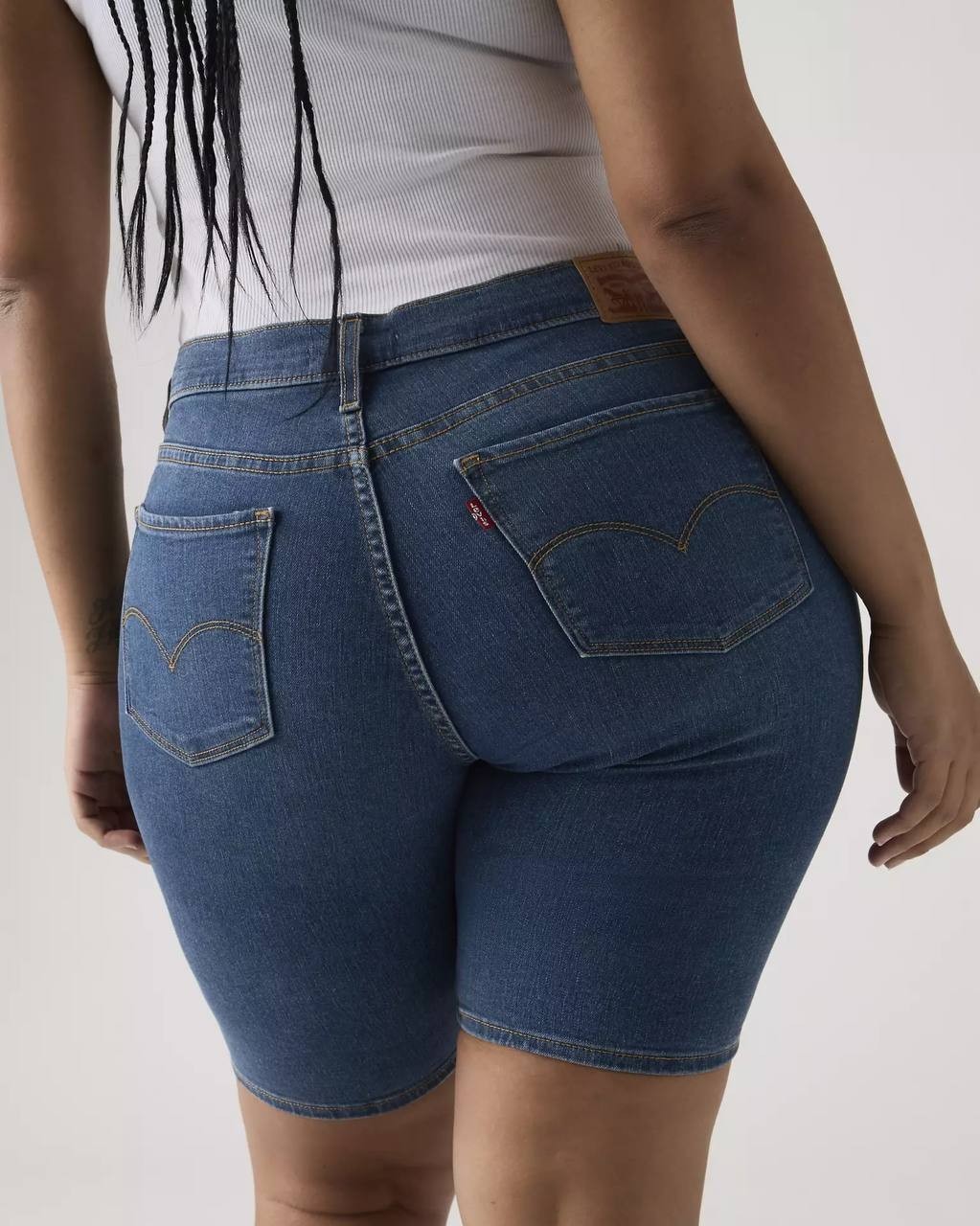 Levi’s Shaping Bermuda Shorts Dark Wash Size 16W NWT $49.50