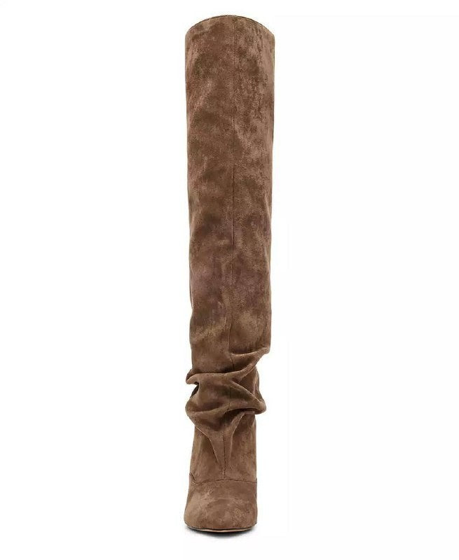 Madden Girl Stassi Boots 8.5 Brown OTK Slouchy Stiletto NIB msrp$110