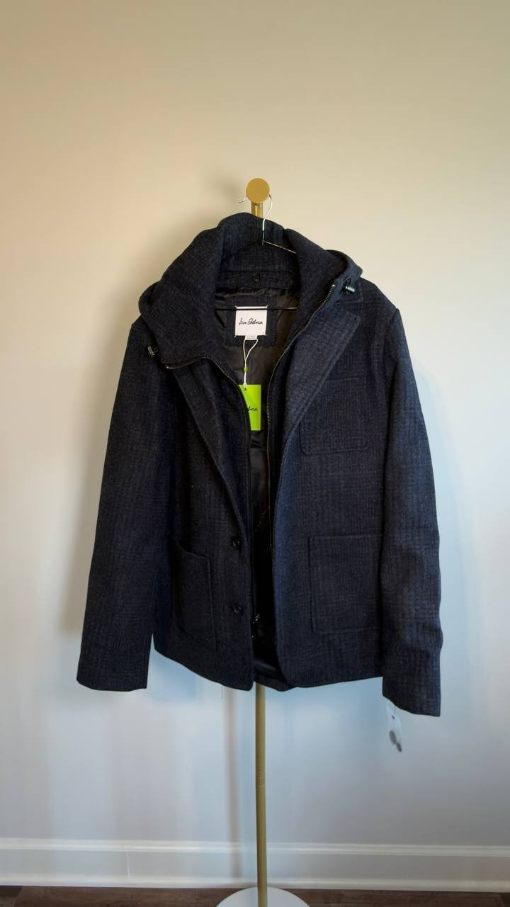 Sam Edelman Wool Blazer Coat with Hood Charcoal XL NWT $220